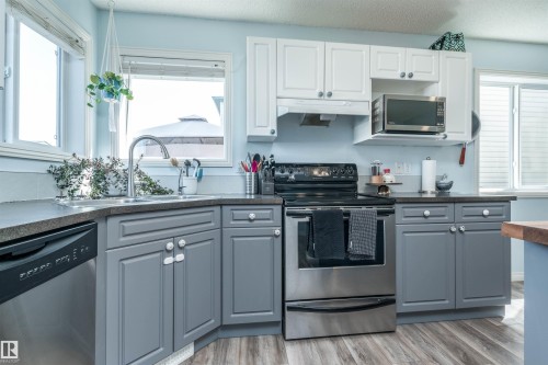 12204 18 Avenue, Edmonton, AB - Indoor Photo Showing Kitchen With Stainless Steel Kitchen With Double Sink With Upgraded Kitchen