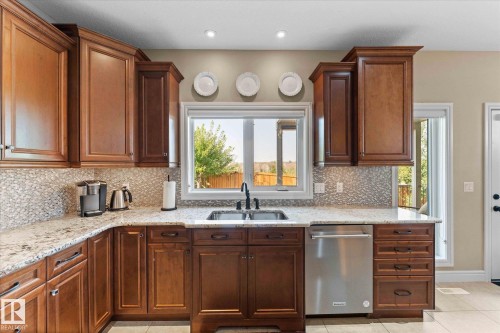 2 Vale Terrace, Fort Saskatchewan, AB - Indoor Photo Showing Kitchen With Double Sink