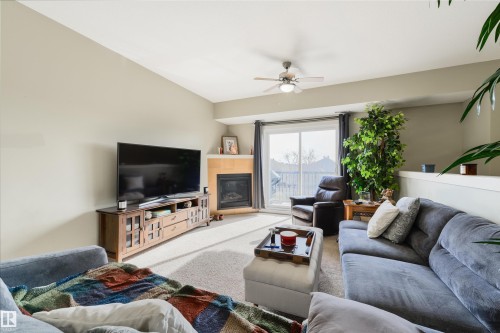 5 840 156 Street, Edmonton, AB - Indoor Photo Showing Living Room With Fireplace