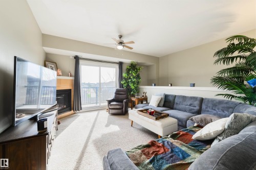 5 840 156 Street, Edmonton, AB - Indoor Photo Showing Living Room With Fireplace