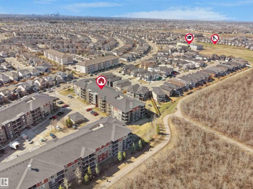 Aerial perspective of a multi-building residential complex - 417 1060 Mcconachie Boulevard, Edmonton, AB - Outdoor With View