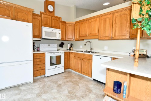 103 Lakeside Place, Leduc, AB - Indoor Photo Showing Kitchen With Double Sink