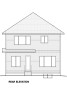 Architectural Drawing. Illustrating the rear elevation of the property - 3719 41 Avenue, Beaumont, AB  - Other 
