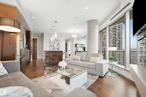 1901 11969 Jasper Avenue, Edmonton, AB - Indoor Photo Showing Living Room