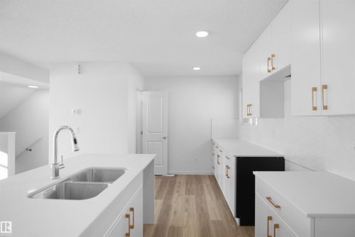 276 Deer Valley Drive, Leduc, AB - Indoor Photo Showing Kitchen With Double Sink