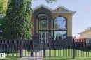 Stone-clad facade with stucco accents and arched windows - 10731 150 Street Nw, Edmonton, AB  - Outdoor 