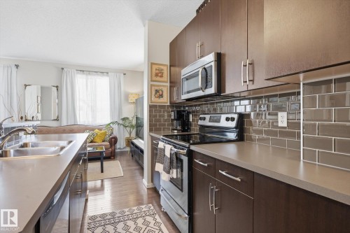153 603 Watt Boulevard, Edmonton, AB - Indoor Photo Showing Kitchen With Double Sink