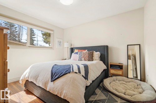 All 3 bedrooms are generously sized. - 10649 67 Avenue, Edmonton, AB - Indoor Photo Showing Bedroom