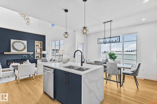 161 Graybriar Drive, Stony Plain, AB - Indoor Photo Showing Kitchen With Double Sink With Upgraded Kitchen