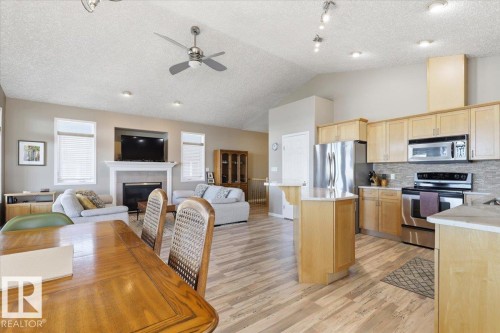 72 Beach Ave, Rural Leduc County, AB - Indoor Photo Showing Other Room With Fireplace