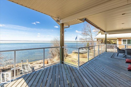 72 Beach Ave, Rural Leduc County, AB - Outdoor With Body Of Water With Deck Patio Veranda With View With Exterior