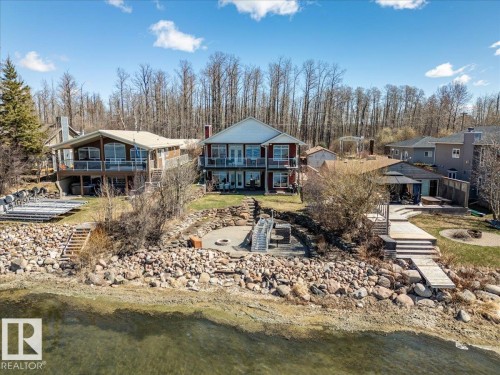 72 Beach Ave, Rural Leduc County, AB - Outdoor With Body Of Water With Deck Patio Veranda