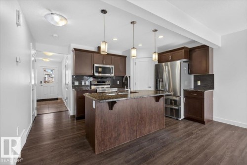 20315 43 Avenue, Edmonton, AB - Indoor Photo Showing Kitchen With Stainless Steel Kitchen With Upgraded Kitchen