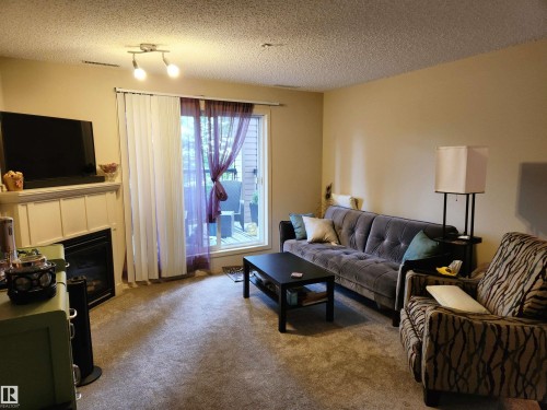 123 2098 Blackmud Creek Drive, Edmonton, AB - Indoor Photo Showing Living Room With Fireplace