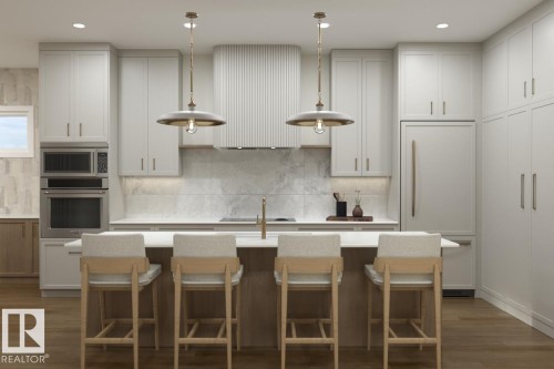 240 Hays Ridge Boulevard, Edmonton, AB - Indoor Photo Showing Kitchen With Upgraded Kitchen