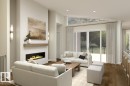 240 Hays Ridge Boulevard, Edmonton, AB  - Indoor Photo Showing Living Room With Fireplace 