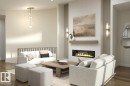 240 Hays Ridge Boulevard, Edmonton, AB  - Indoor Photo Showing Living Room With Fireplace 