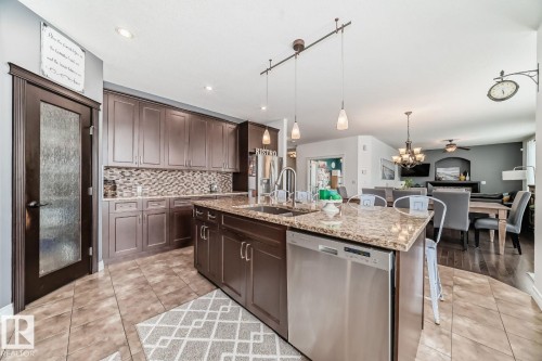 17436 108 Street, Edmonton, AB - Indoor Photo Showing Kitchen With Double Sink With Upgraded Kitchen