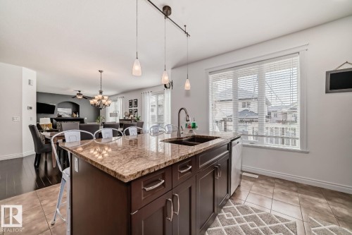 17436 108 Street, Edmonton, AB - Indoor Photo Showing Kitchen With Double Sink With Upgraded Kitchen