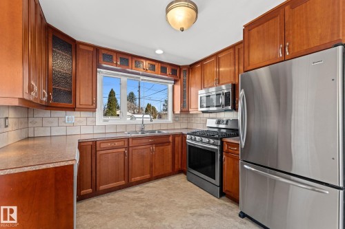 8804 135 Avenue, Edmonton, AB - Indoor Photo Showing Kitchen With Double Sink