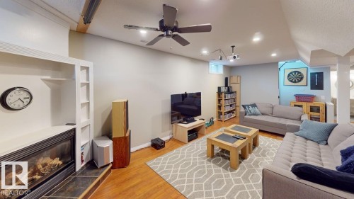 4116 55C Ave, Drayton Valley, AB - Indoor Photo Showing Living Room With Fireplace