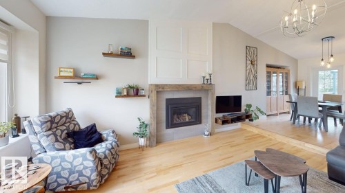 4116 55C Ave, Drayton Valley, AB - Indoor Photo Showing Living Room With Fireplace