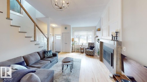 4116 55C Ave, Drayton Valley, AB - Indoor Photo Showing Living Room With Fireplace