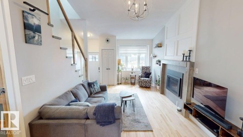 4116 55C Ave, Drayton Valley, AB - Indoor Photo Showing Living Room With Fireplace