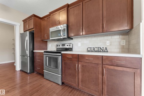3650 13 Street, Edmonton, AB - Indoor Photo Showing Kitchen With Stainless Steel Kitchen