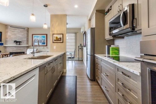 301 9707 105 Street, Edmonton, AB - Indoor Photo Showing Kitchen With Double Sink With Upgraded Kitchen