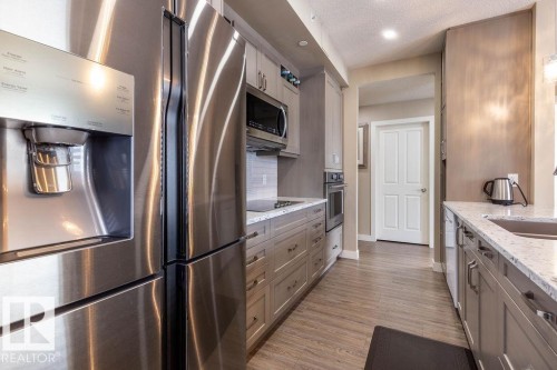 301 9707 105 Street, Edmonton, AB - Indoor Photo Showing Kitchen With Upgraded Kitchen