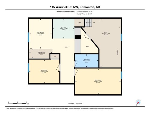 Floor plan - 115 Warwick Road, Edmonton, AB - Other