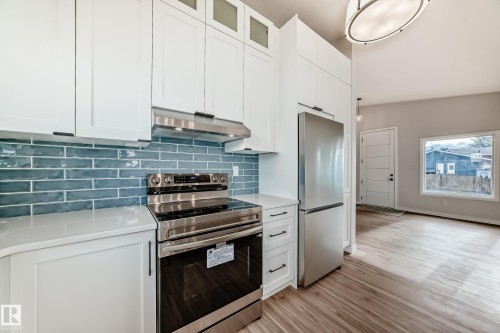 4916 116A Street, Edmonton, AB - Indoor Photo Showing Kitchen With Stainless Steel Kitchen