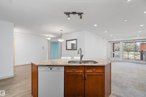 202 7510 89 Street, Edmonton, AB - Indoor Photo Showing Kitchen With Double Sink