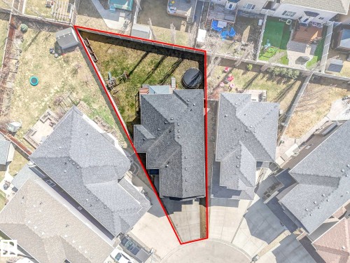Property Boundary Overlay. Illustrating the defined perimeter of the property via an aerial representation - 16251 135 Street Nw, Edmonton, AB - Other