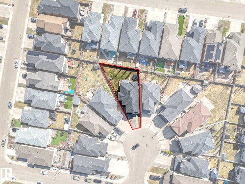 Aerial Property Boundary Map. Illustrating the defined perimeter of the property - 16251 135 Street Nw, Edmonton, AB - Other