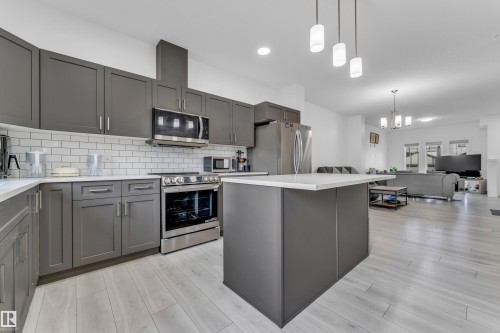 3016 4 Street, Edmonton, AB - Indoor Photo Showing Kitchen With Upgraded Kitchen