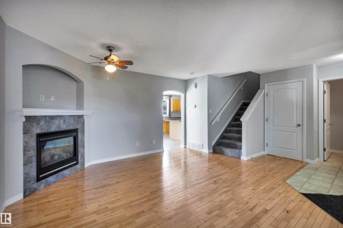 4316 151 Avenue, Edmonton, AB - Indoor Photo Showing Living Room With Fireplace