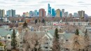 This property offers views of a distant urban skyline featuring tall buildings - 25 9926 80 Avenue, Edmonton, AB  - Outdoor With View 