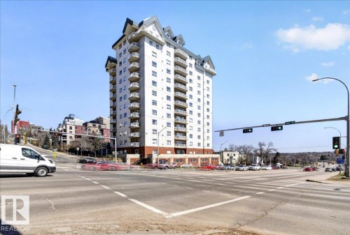 High-rise building with multiple levels, featuring individual balconies on each unit - 701 9707 105 Street, Edmonton, AB - Outdoor With Balcony With Facade