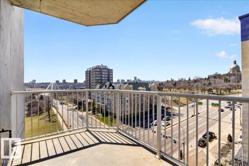 Spacious balcony offering urban and architectural scenery - 701 9707 105 Street, Edmonton, AB - Outdoor With Balcony With Exterior