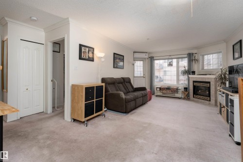 309 13450 114 Avenue, Edmonton, AB - Indoor Photo Showing Living Room With Fireplace