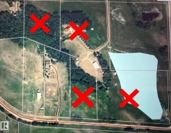 Property Parcel Map. Illustrating specific excluded areas on the property - 