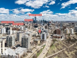 Aerial perspective showcasing an urban setting with multiple high-rise structures - 