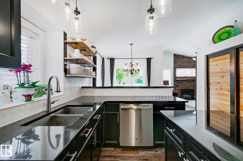 15003 128 Street, Edmonton, AB - Indoor Photo Showing Kitchen With Double Sink With Upgraded Kitchen