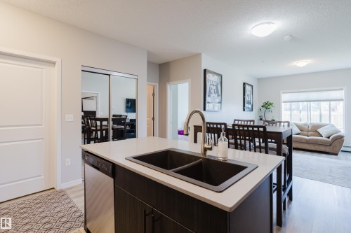 152 1818 Rutherford Road, Edmonton, AB - Indoor Photo Showing Kitchen With Double Sink