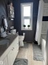 Full bathroom featuring a white vanity with a granite-style countertop and an undermount sink - 5027 49 Ave, Vilna, AB  - Indoor Photo Showing Bathroom 