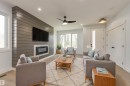 10954 135 Street, Edmonton, AB  - Indoor Photo Showing Living Room With Fireplace 