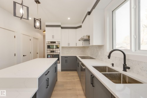 10954 135 Street, Edmonton, AB - Indoor Photo Showing Kitchen With Double Sink With Upgraded Kitchen