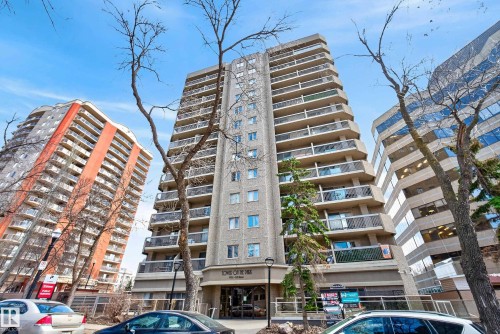 908 9715 110 Street, Edmonton, AB - Outdoor With Balcony With Facade